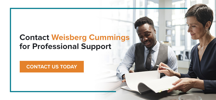 Contact Weisberg Cummings for Professional Support
